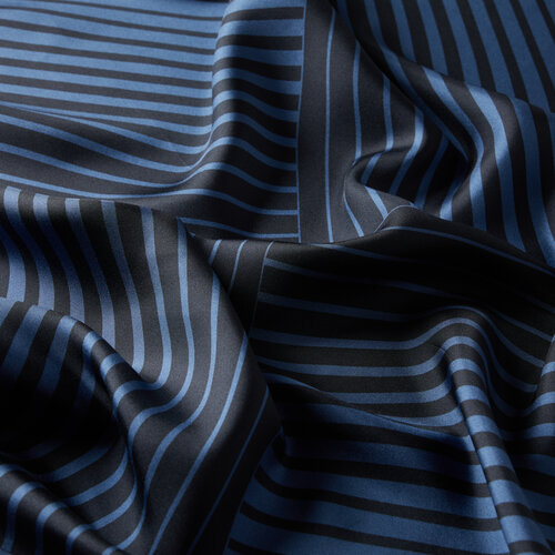  Ocean Blue Scan Print Silk Twill Scarf