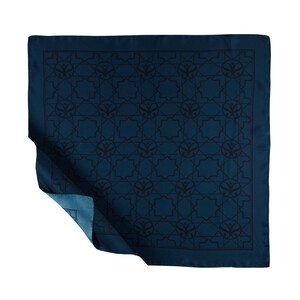 Ocean Blue Seljuk Monogram Silk Twill Scarf - Thumbnail