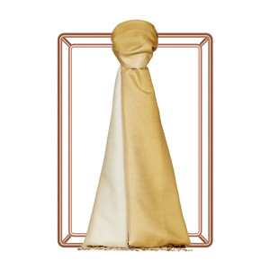 Oil Beige Gradient Silk Scarf - Thumbnail