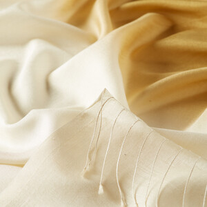 Oil Beige Gradient Silk Scarf - Thumbnail