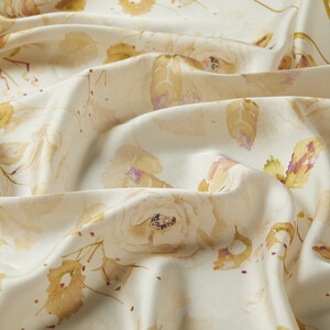 Oil Green Camellia Cotton Rayon Scarf - Thumbnail