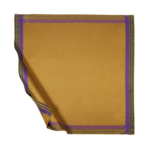 Oil Green Frame Silk Scarf - Thumbnail