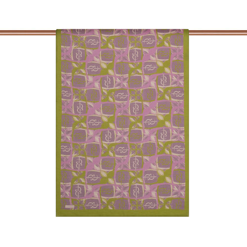 Oil Green Lilac Mono Loop Tencel Scarf 
