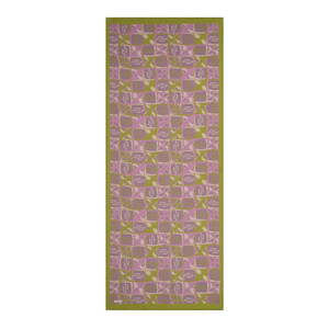 Oil Green Lilac Mono Loop Tencel Scarf - Thumbnail