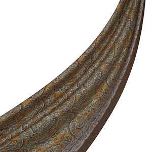 Oil Green Mezopotamya Model 03 Print Tencel Scarf - Thumbnail