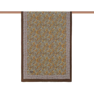 ipekevi - Oil Green Mezopotamya Model 03 Print Tencel Scarf (1)