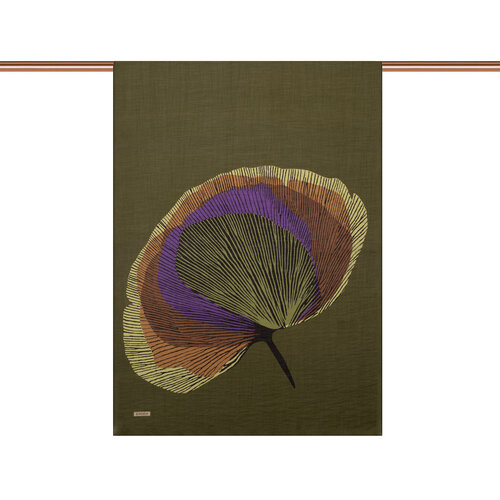 Oil Green Silk Tree Pattern Tencel Scarf
