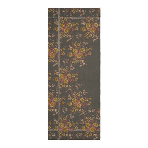 Oil Green Spring Frame Print Tencel Scarf