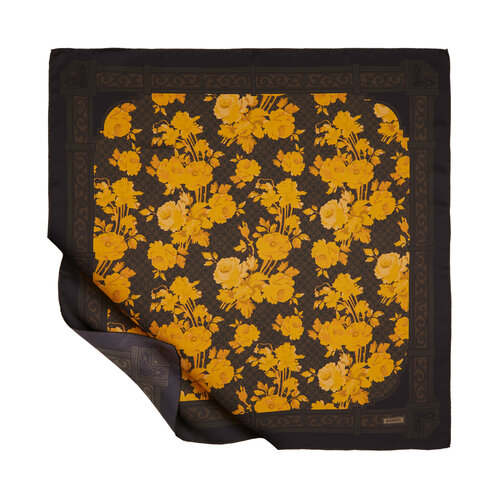 Oil Green Zeyrek Twill Silk Scarf