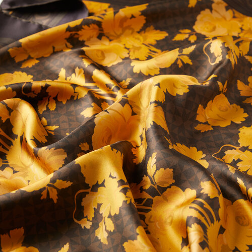 Oil Green Zeyrek Twill Silk Scarf