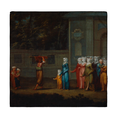 منديل حرير ساتان اليوم الأول من المدرسة