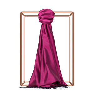 Oleander Pink Reversible Silk Scarf - Thumbnail