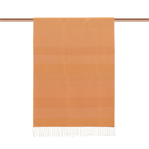 Orange Block Striped Reversible Silk Scarf