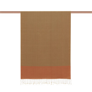 Orange Copper Reversible Silk Scarf - Thumbnail