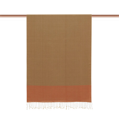 Orange Copper Reversible Silk Scarf