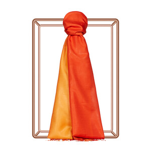 Orange Gradient Silk Scarf - Thumbnail
