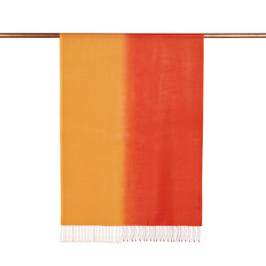 Orange Gradient Silk Scarf - Thumbnail