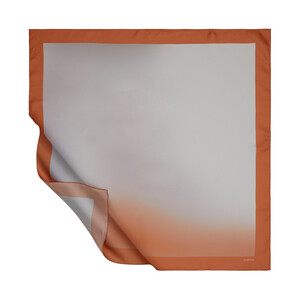 Orange Gradient Silk Twill Scarf - Thumbnail