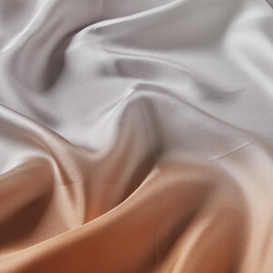 ipekevi - Orange Gradient Silk Twill Scarf (1)