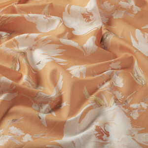 ipekevi - Orange Indian Rose Cotton Scarf (1)