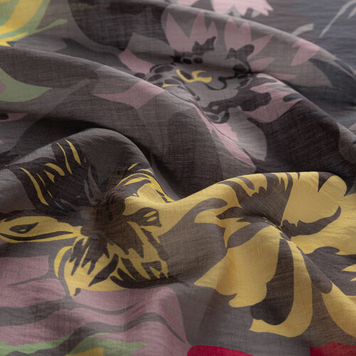 Orange Nihavent Print Tencel Scarf