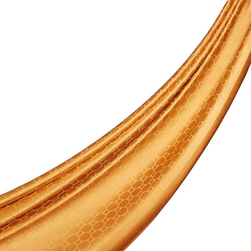 Orange Patterned Silk Scarf
