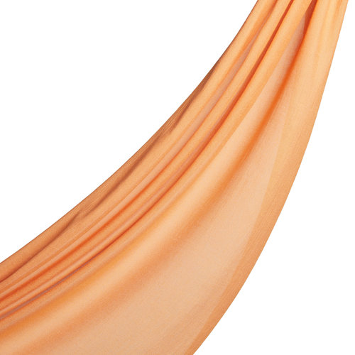 Orange Plain Cotton Silk Scarf
