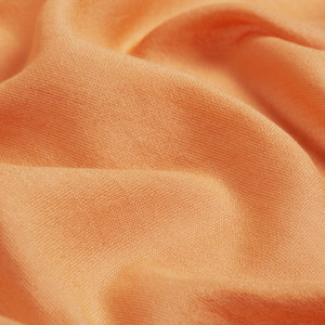 Orange Plain Cotton Silk Scarf - Thumbnail