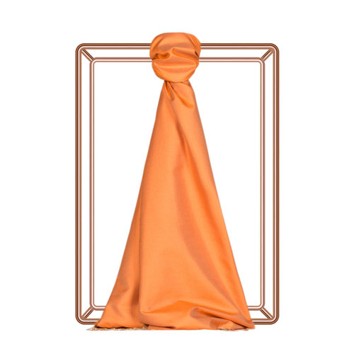 Orange Plain Silk Scarf