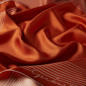 ipekevi - Orange Prive Twill Scarf (1)