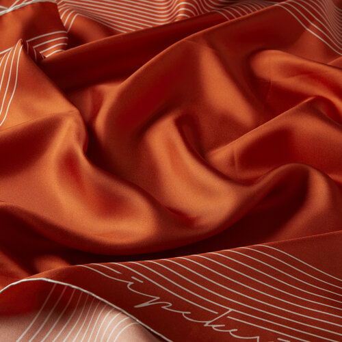 Orange Prive Twill Scarf 