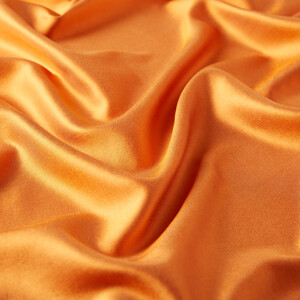 Orange Reversible Silk Neck Scarf - Thumbnail