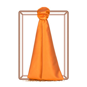 Orange Reversible Silk Scarf - Thumbnail