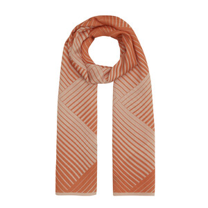 ipekevi - Orange Scan Print Cotton Rayon Scarf (1)