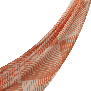 ipekevi - شال رايون وقطن بتصميم هندسي لون برتقالي