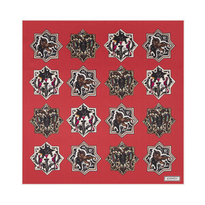 ipekevi - Osmanlı Kırmızısı Selçuklu Saten İpek Mendil