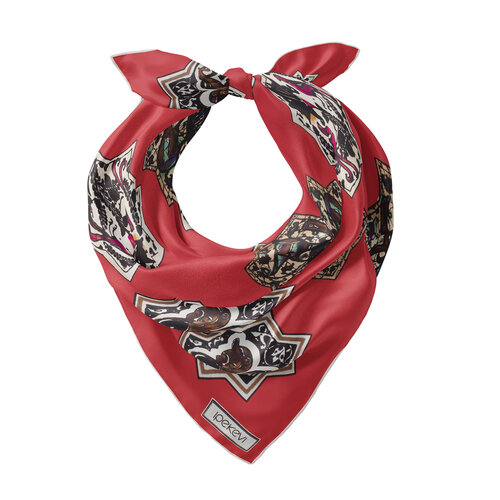 Osmanlı Kırmızısı Selçuklu Saten İpek Mendil