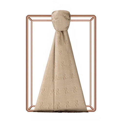 Ottoman Beige IE Monogram Cotton Silk Scarf