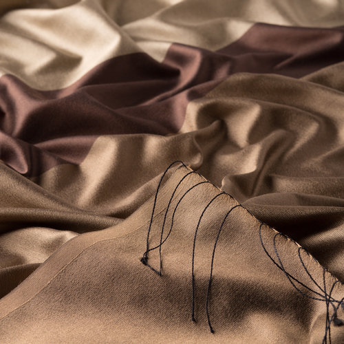 Ottoman Beige Kushak Striped Silk Scarf