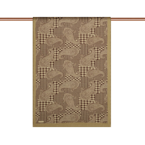 Ottoman Beige Patchwork Paisley Print Tencel Scarf