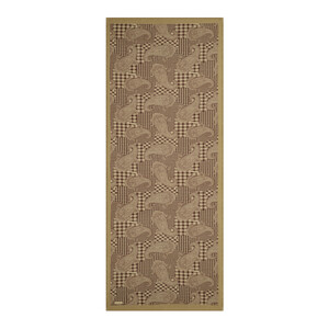 Ottoman Beige Patchwork Paisley Print Tencel Scarf - Thumbnail