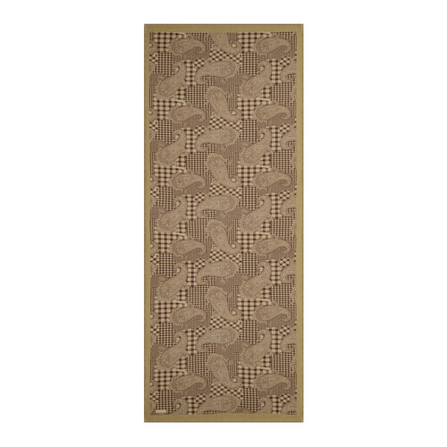 Ottoman Beige Patchwork Paisley Print Tencel Scarf