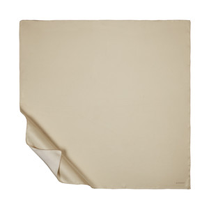 Ottoman Beige Plain Silk Twill Scarf - Thumbnail