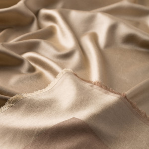 Ottoman Beige Reversible Silk Scarf - Thumbnail