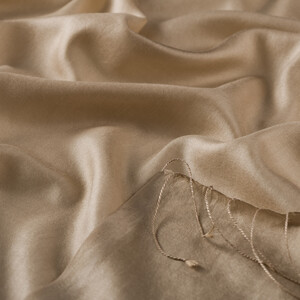 Ottoman Beige Silk Scarf - Thumbnail
