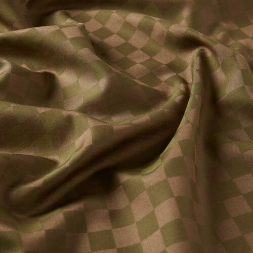 Ottoman Green Checkered Cotton Silk Scarf