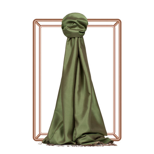 Ottoman Green Reversible Silk Scarf