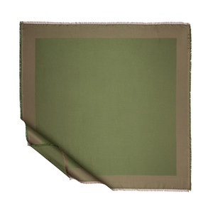 Ottoman Green Reversible Silk Scarf - Thumbnail