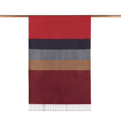 Ottoman Red Kushak Striped Silk Scarf