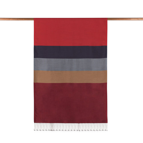 Ottoman Red Kushak Striped Silk Scarf